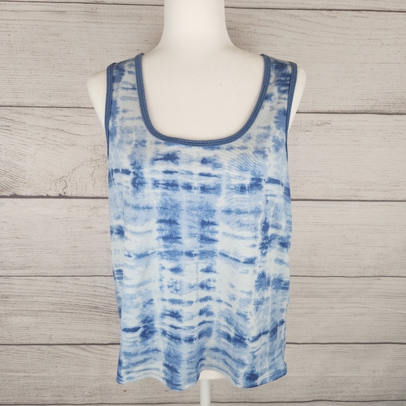 Lucky Brand Tops - Lucky Brand Blue Tie Dye Tank Top